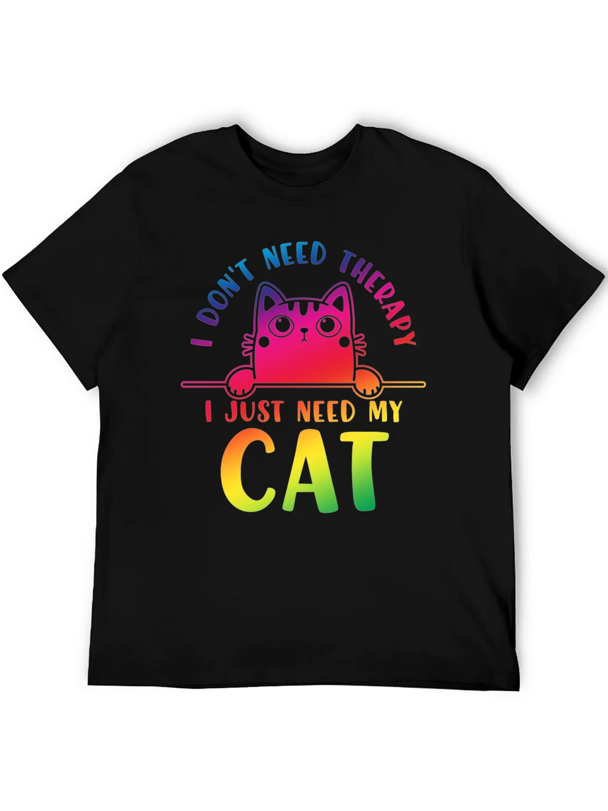 I Dont Need Therapy Cat T-Shirt product image 5