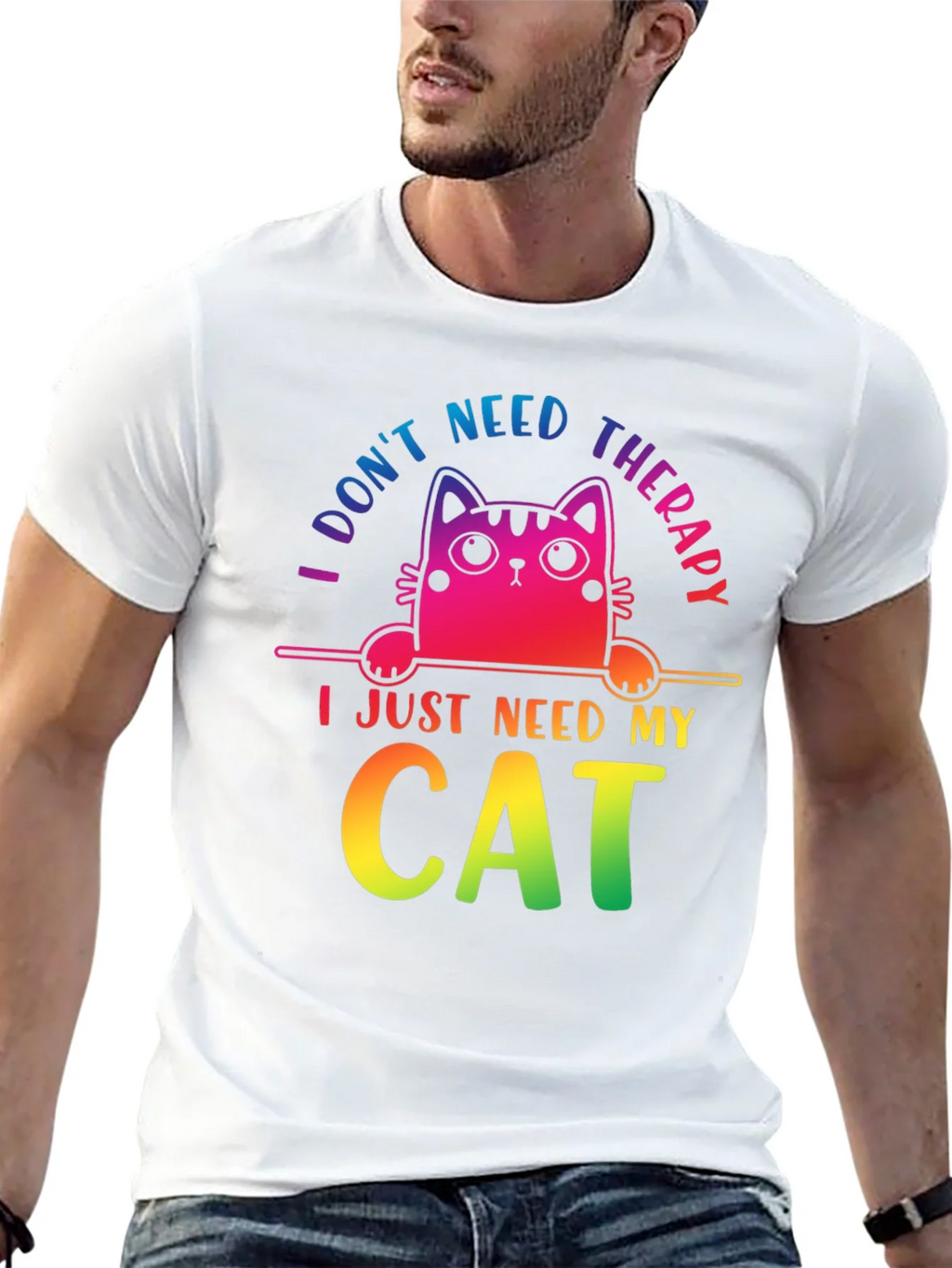 I Dont Need Therapy Cat T-Shirt product image 12