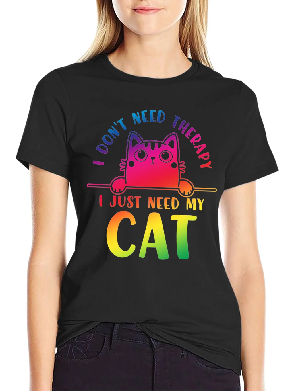 I Dont Need Therapy Cat T-Shirt product image 2