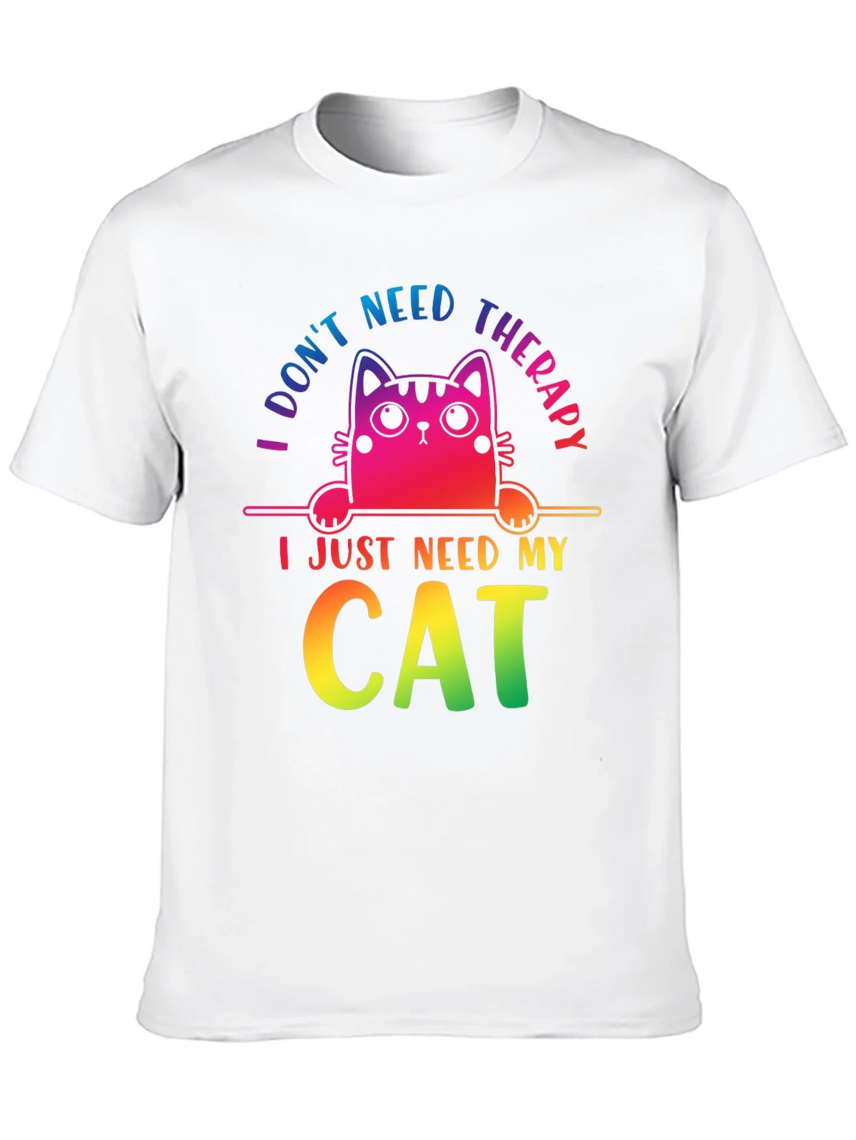 I Dont Need Therapy Cat T-Shirt product image 9