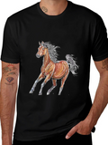 Horse Graphic T-Shirt - Unisex Black Tee product image 1