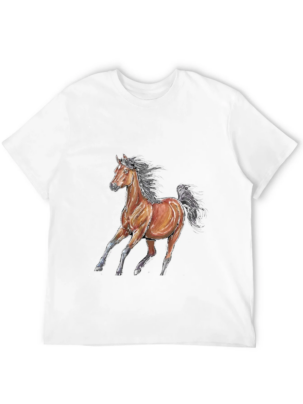 Horse Graphic T-Shirt - Unisex Black Tee product image 11
