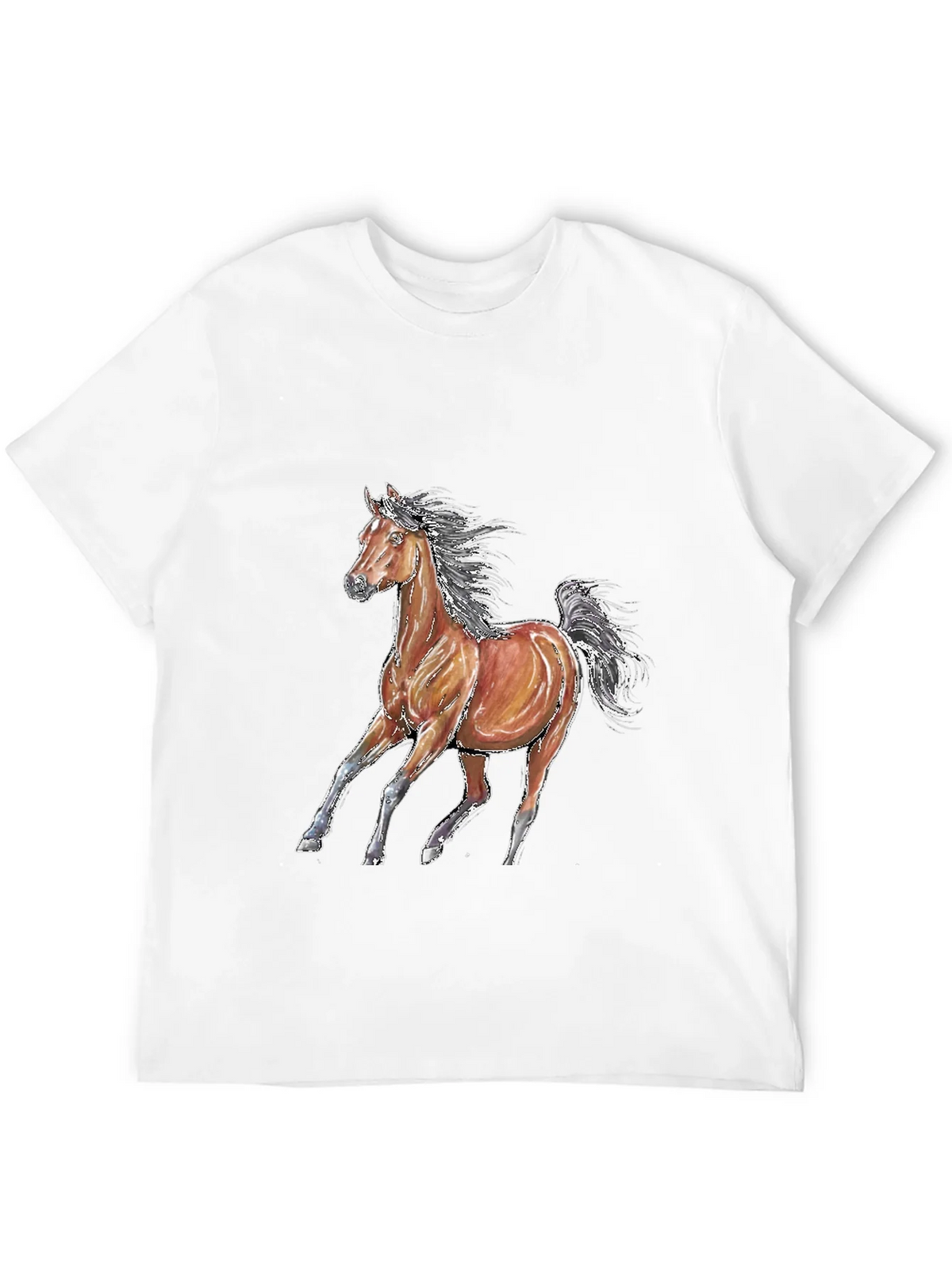 Horse Graphic T-Shirt - Unisex Black Tee product image 11