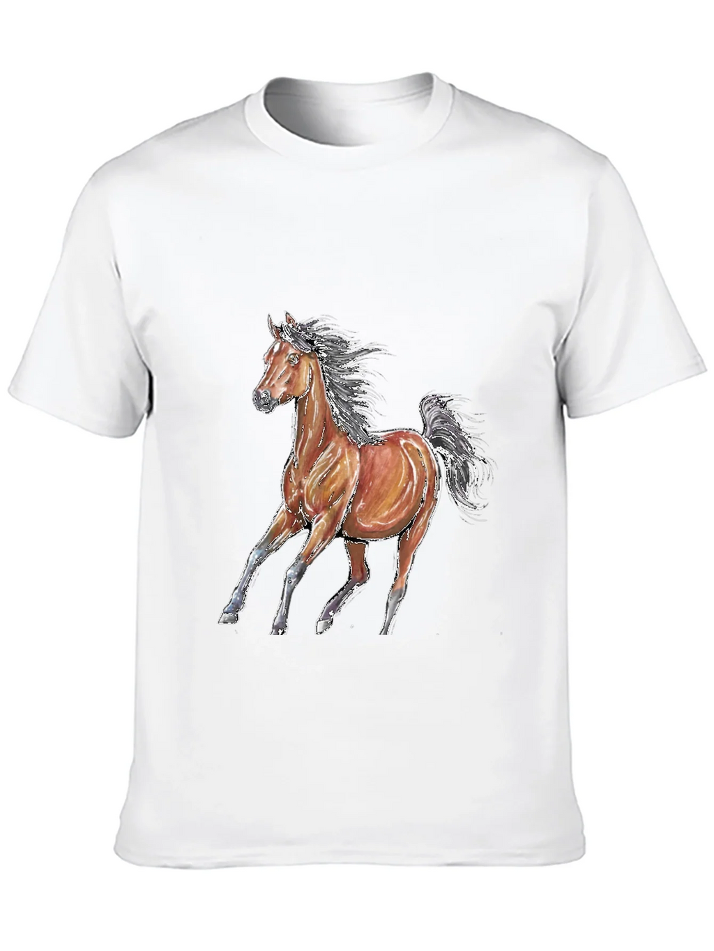 Horse Graphic T-Shirt - Unisex Black Tee product image 9
