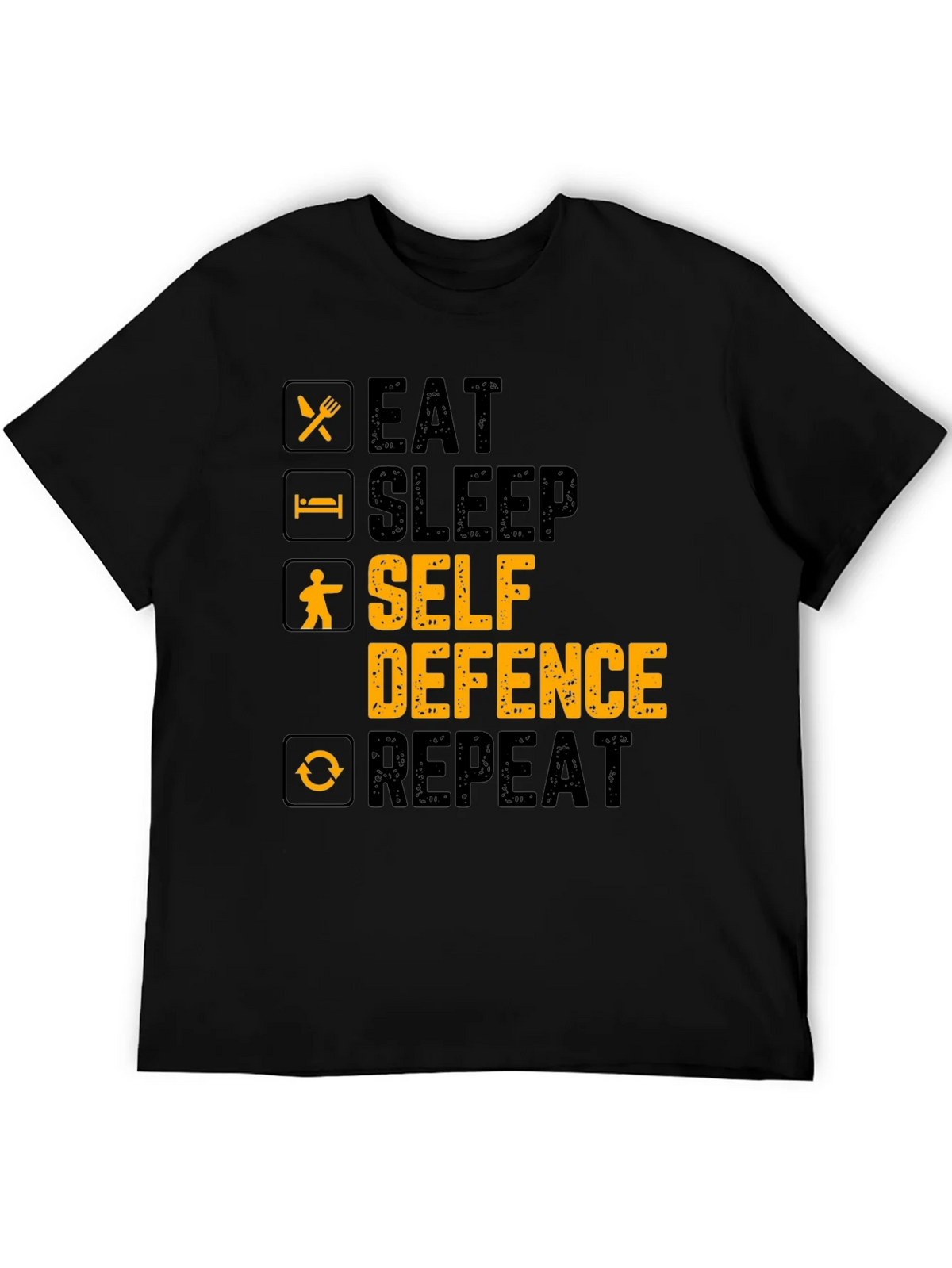 Eat Sleep Self Defence Repeat Graphic T-Shirt product image 5