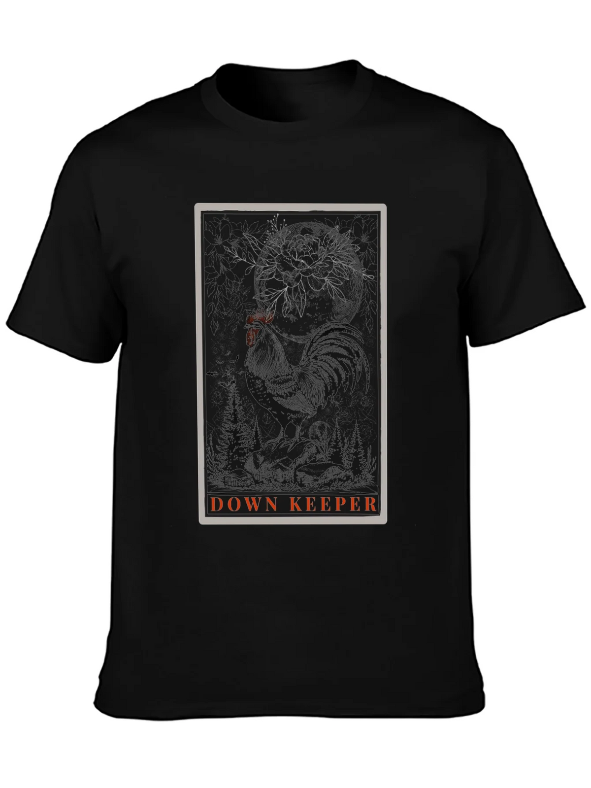 Down Keeper Graphic Tee - Black Cotton Blend product image 3