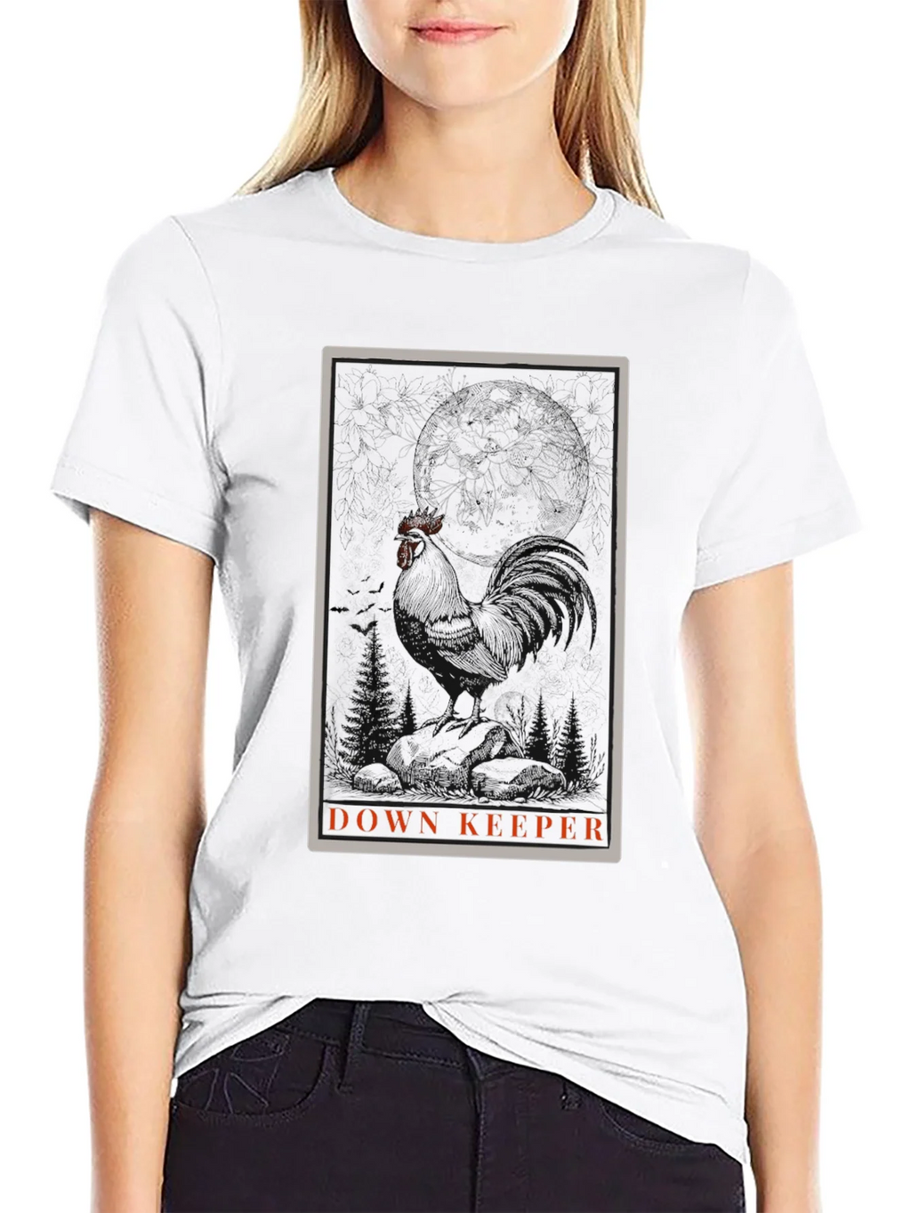 Down Keeper Graphic Tee - Black Cotton Blend product image 8