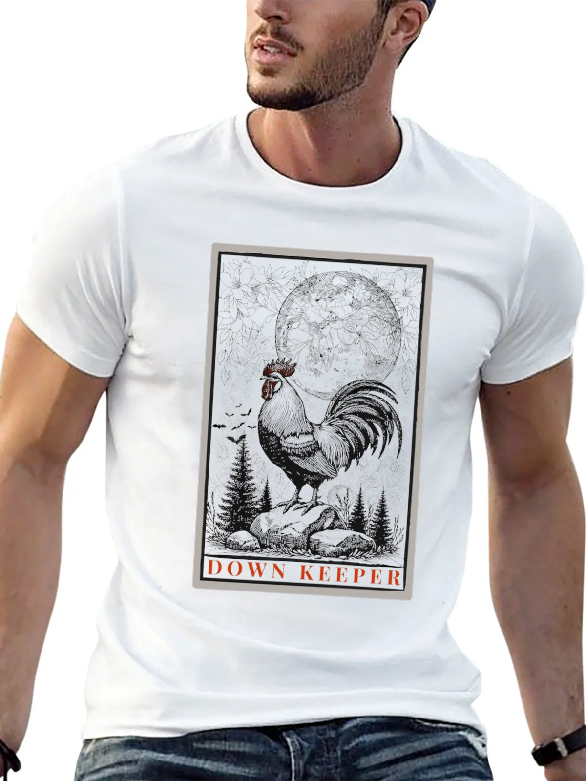 Down Keeper Graphic Tee - Black Cotton Blend product image 12
