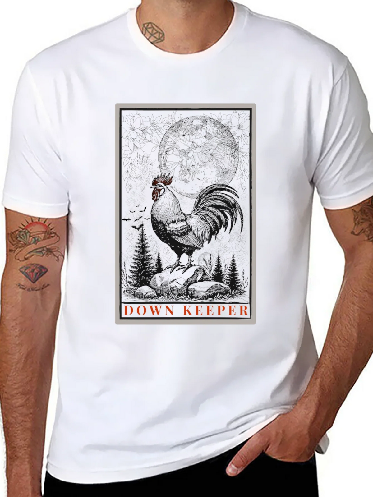 Down Keeper Graphic Tee - Black Cotton Blend product image 7