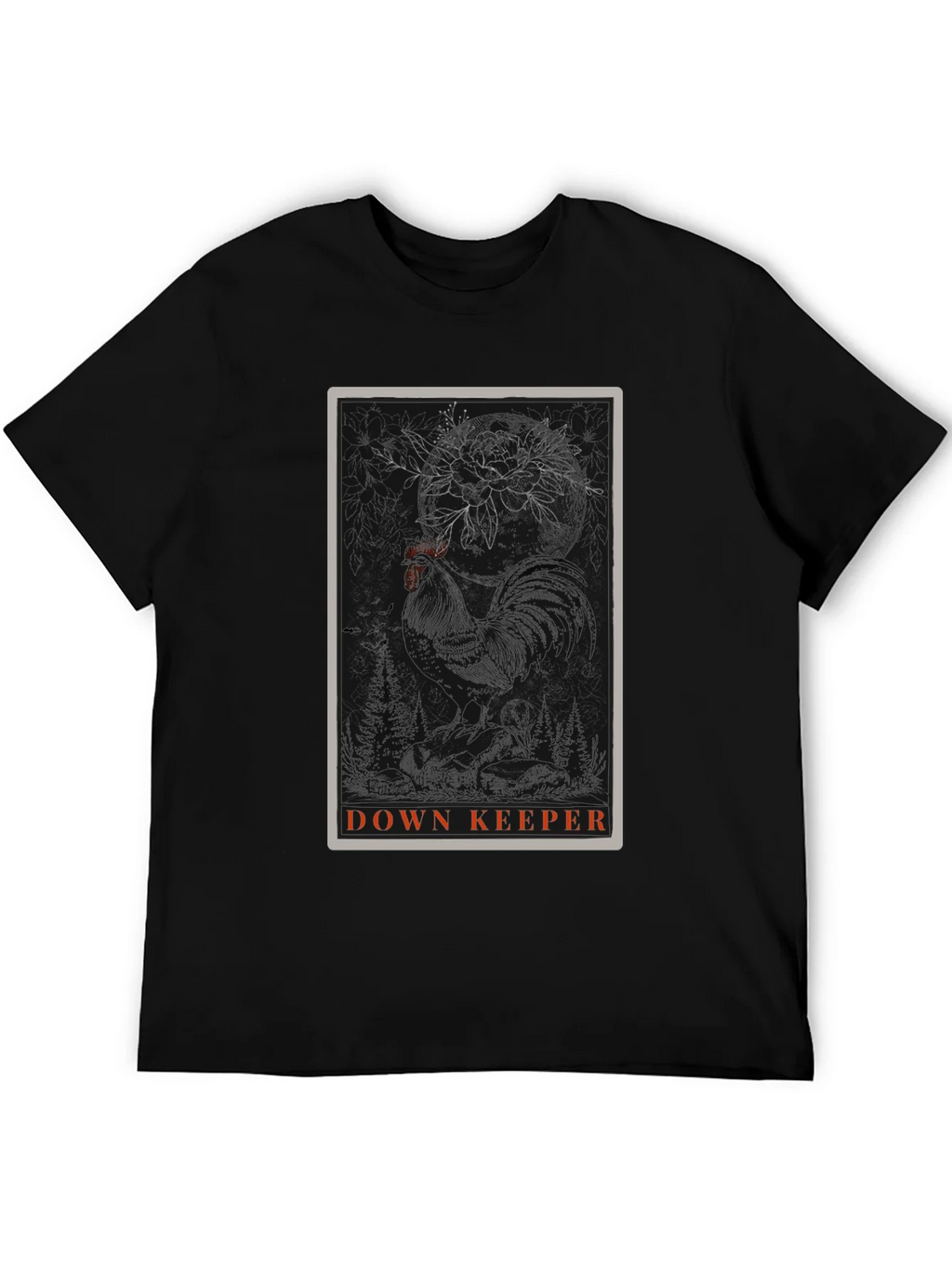 Down Keeper Graphic Tee - Black Cotton Blend product image 5