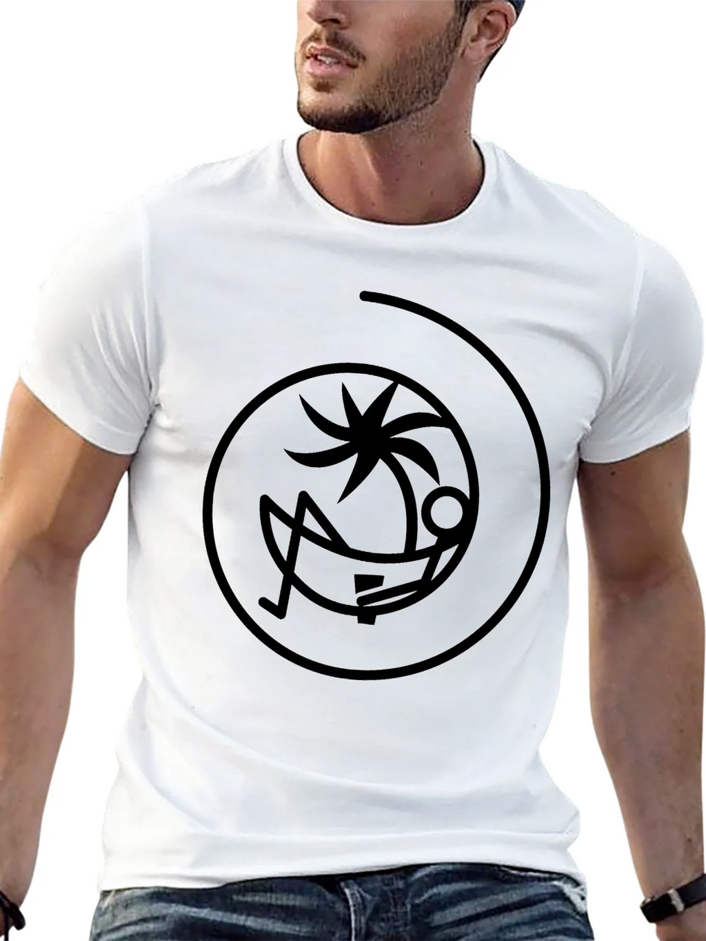 Relaxing Palm Tree Black T-Shirt product image 12