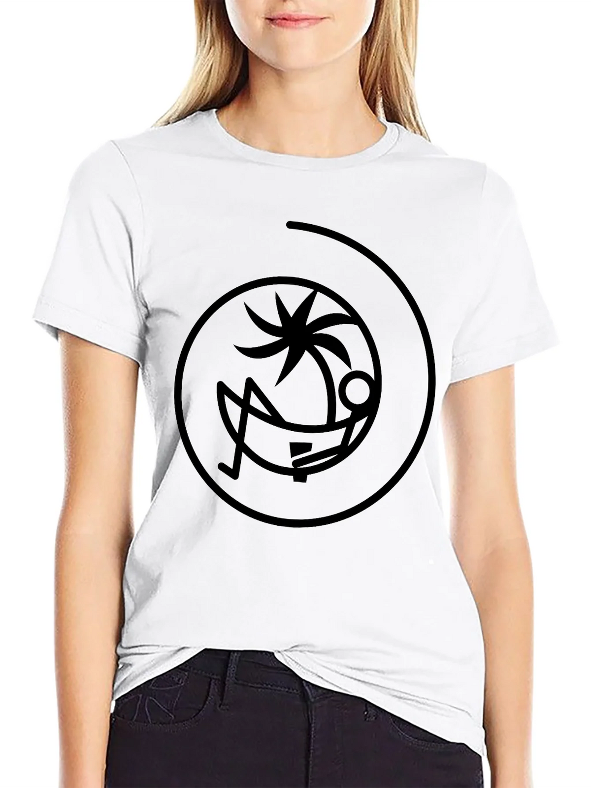 Relaxing Palm Tree Black T-Shirt product image 8