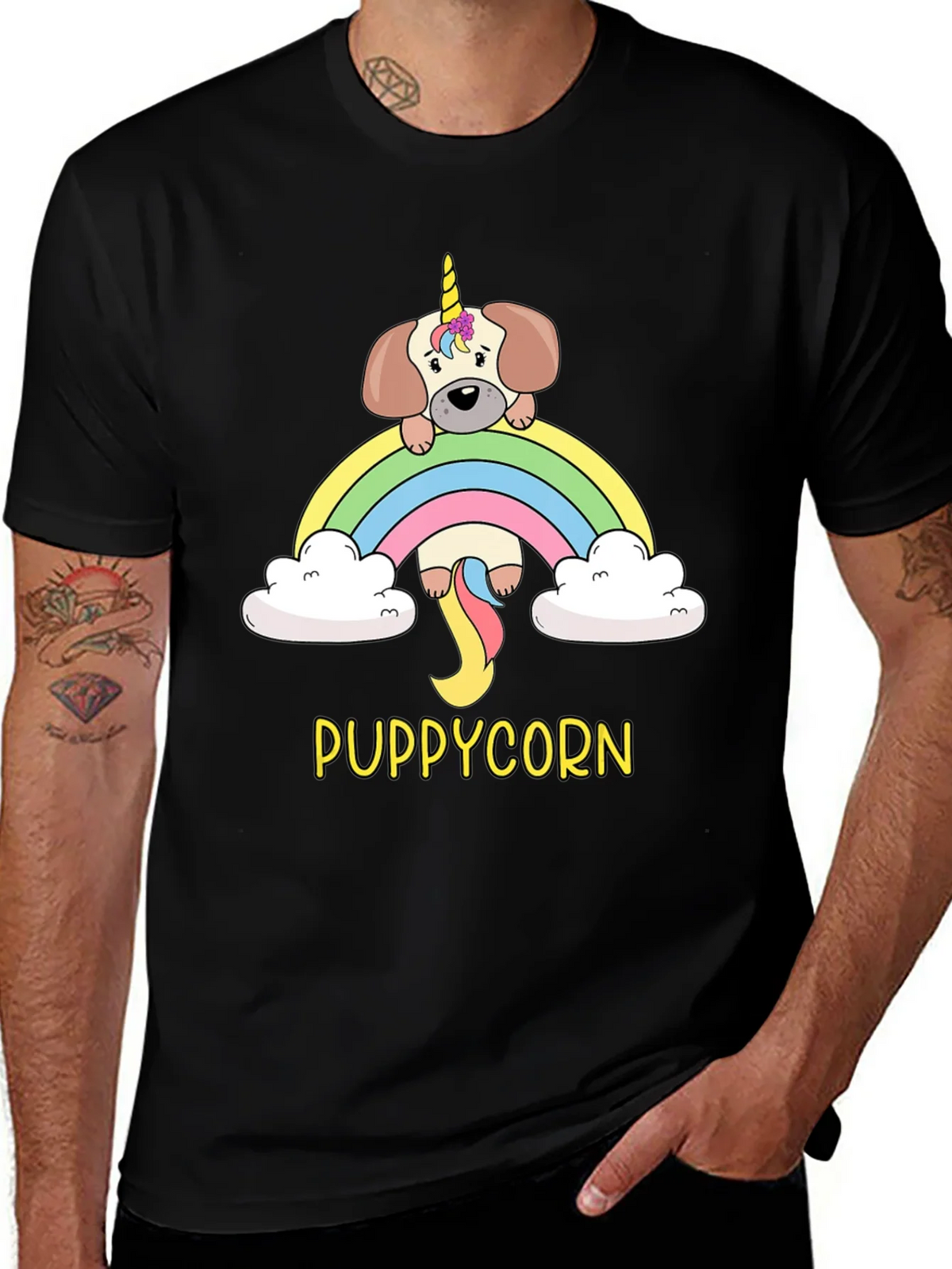 Puppycorn T-Shirt - Rainbow Unicorn Dog Tee product image 1
