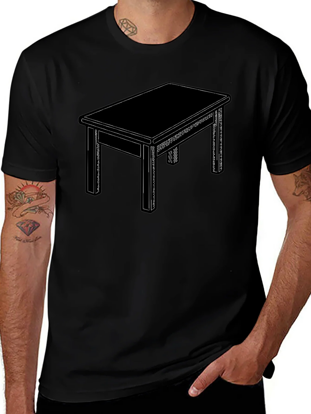 Graphic Table T-Shirt - Minimalist Design product image 1