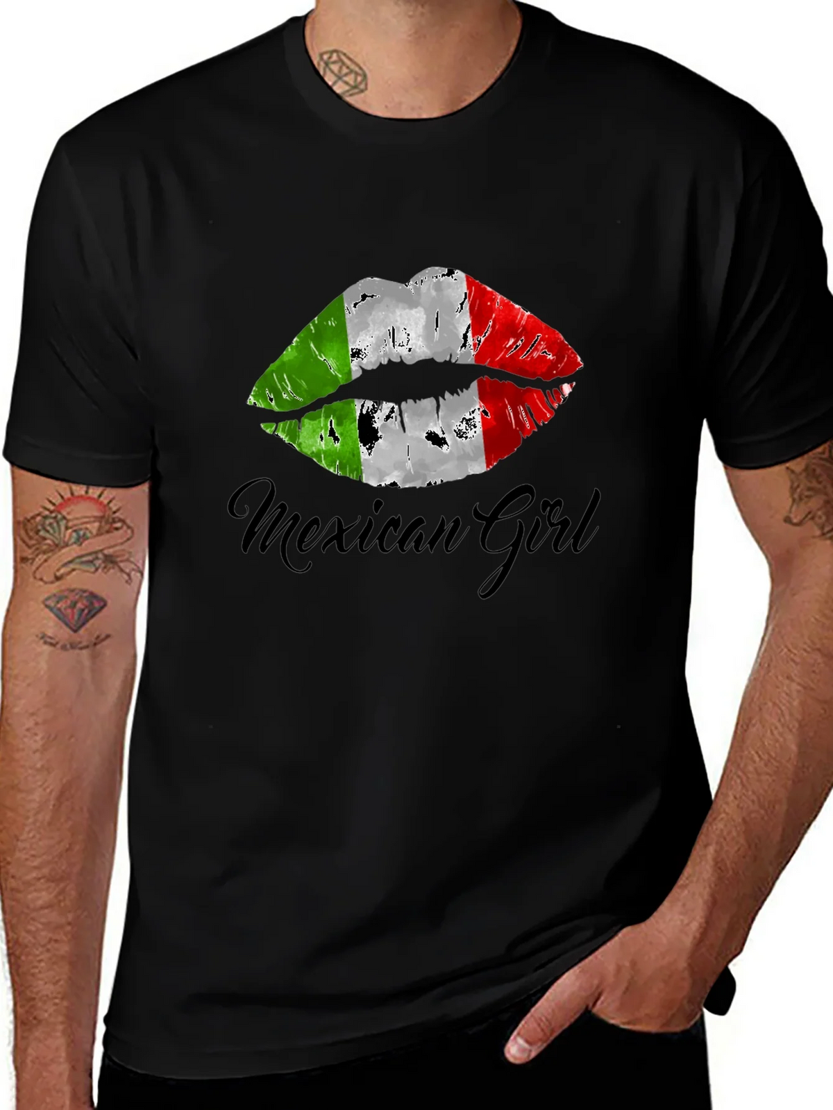 Mexican Girl Lips T-Shirt - Stylish Graphic Tee product image 1