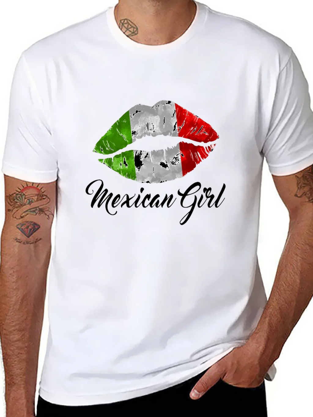 Mexican Girl Lips T-Shirt - Stylish Graphic Tee product image 7