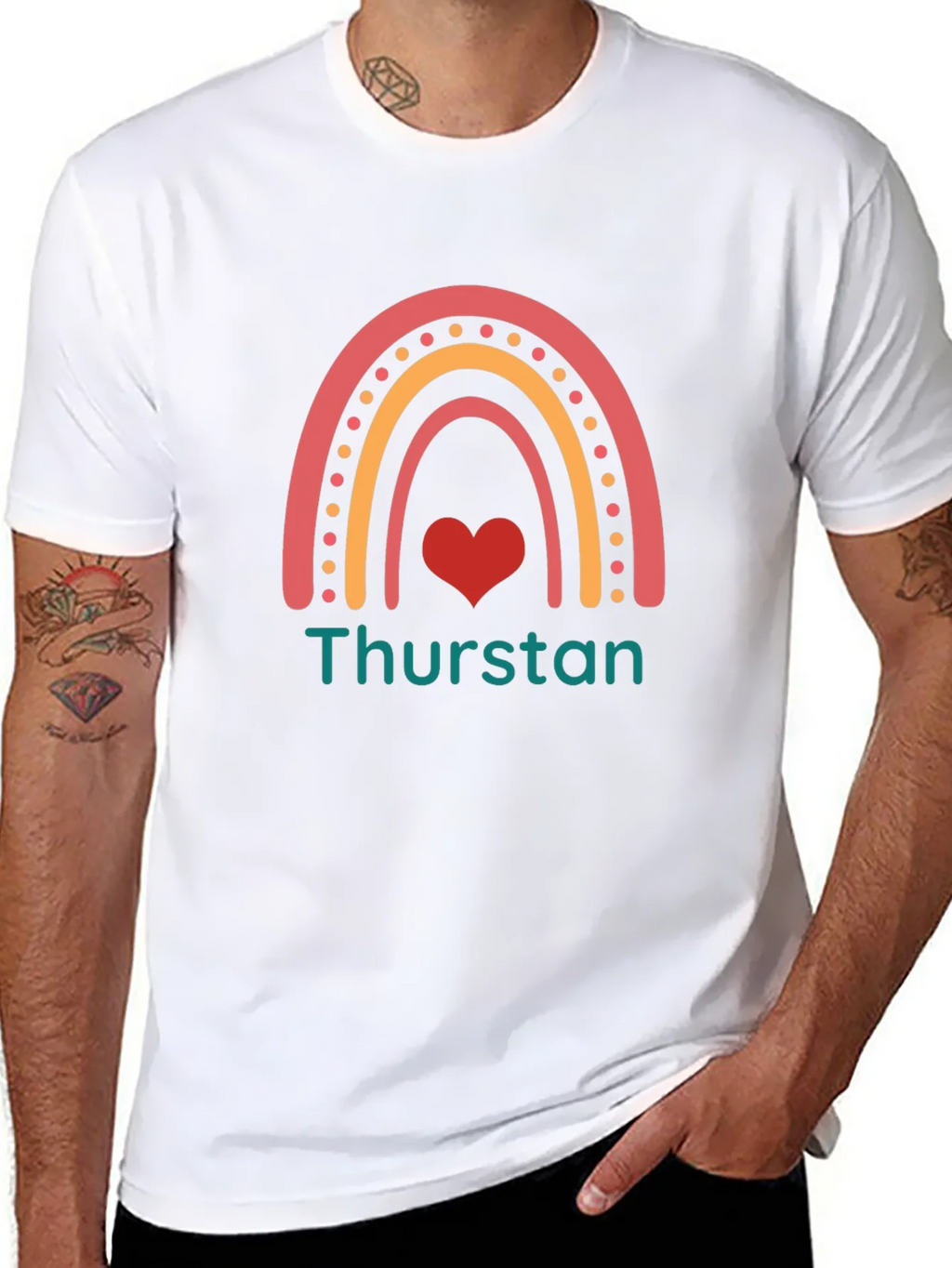 Rainbow Heart Thurston T-Shirt product image 7