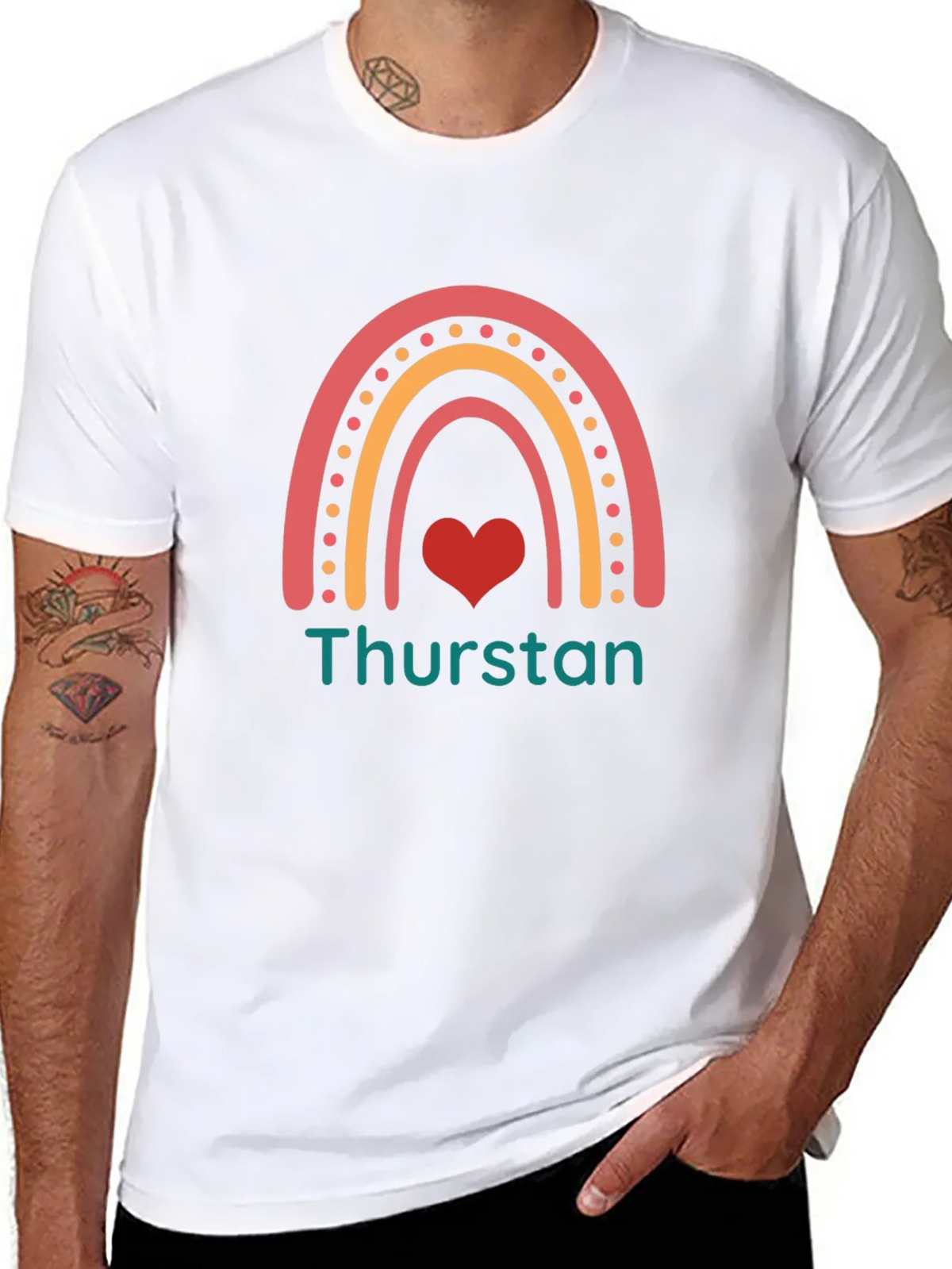 Rainbow Heart Thurston T-Shirt product image 7