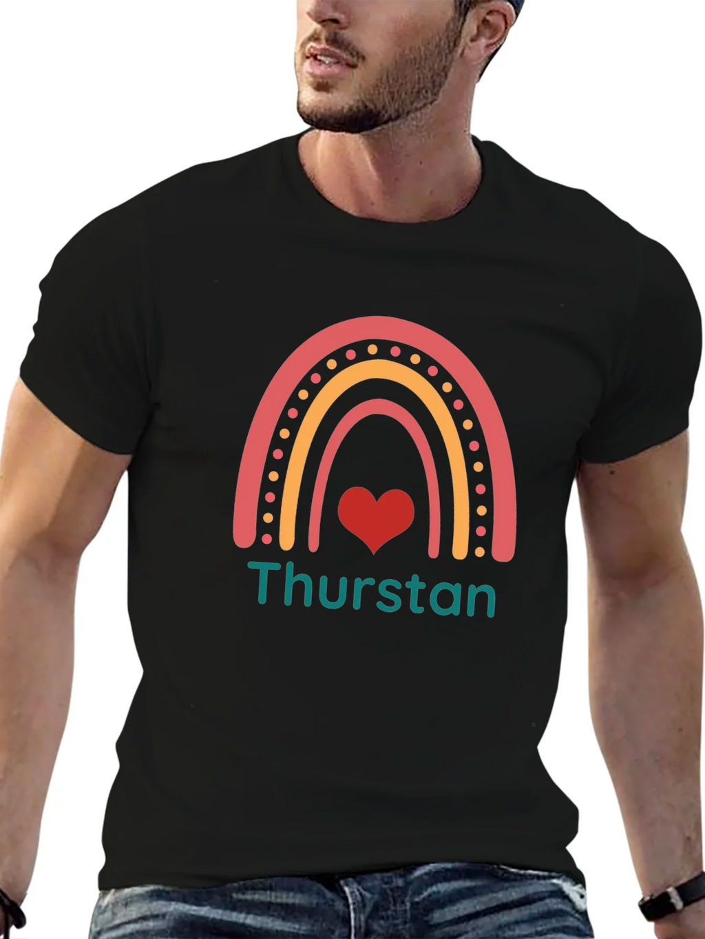 Rainbow Heart Thurston T-Shirt product image 6