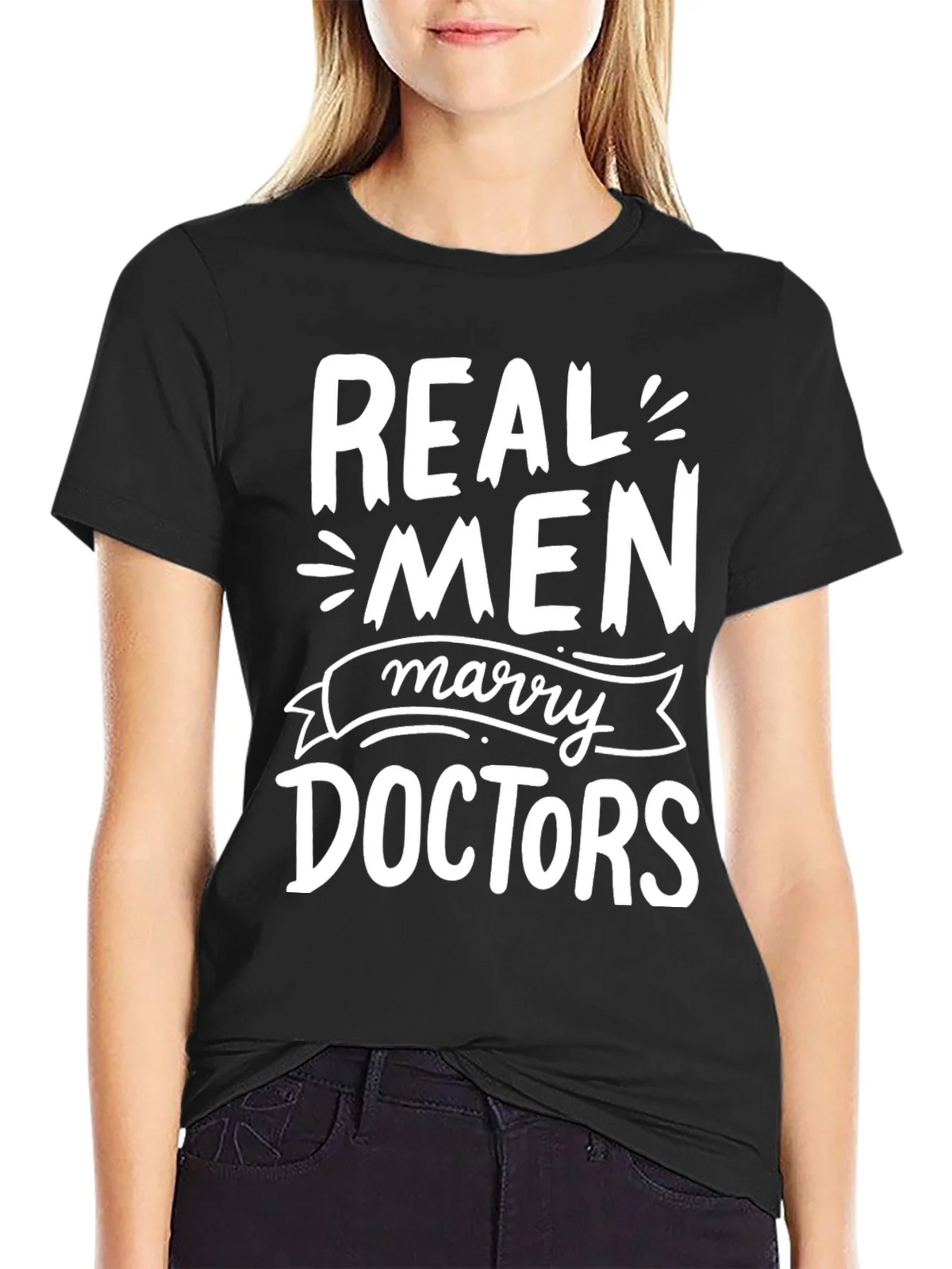 Real Men Marry Doctors Graphic Tee product image 2