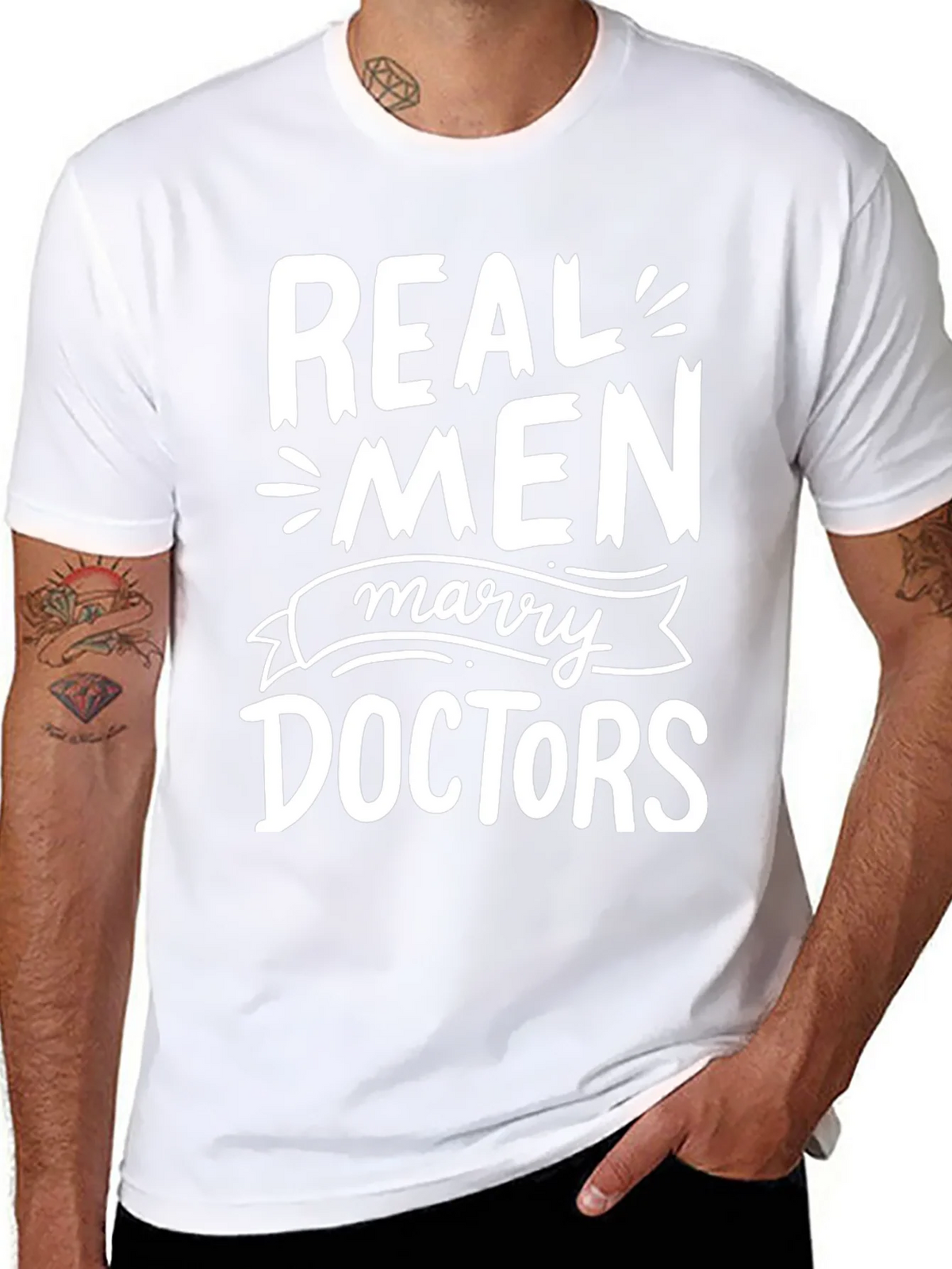 Real Men Marry Doctors Graphic Tee product image 7