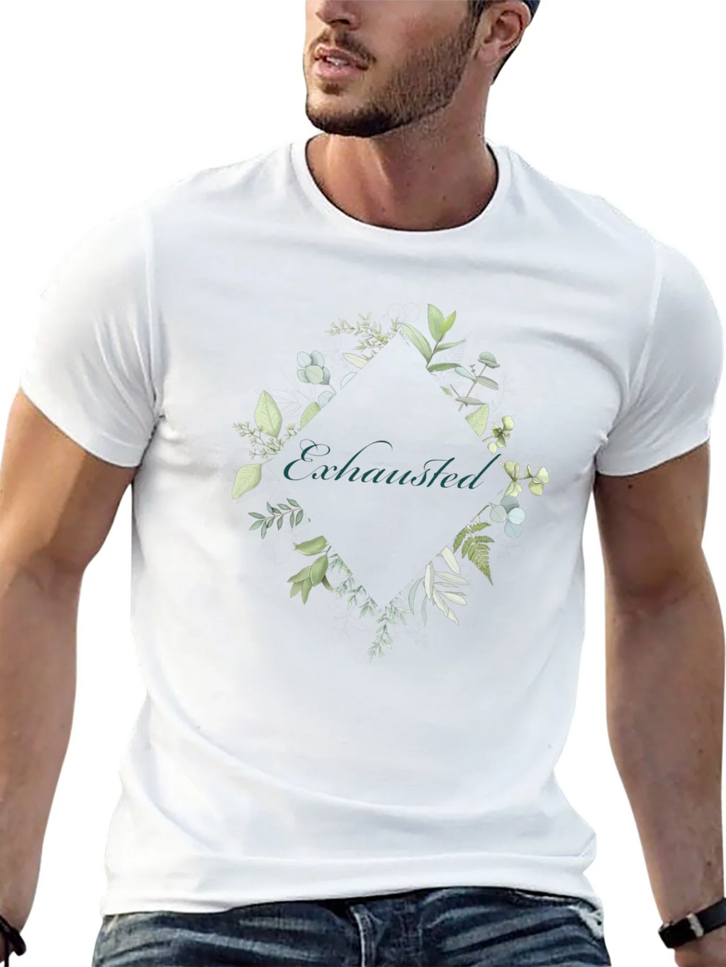 Exhausted Botanical Graphic Tee - Black Cotton Shirt product image 12