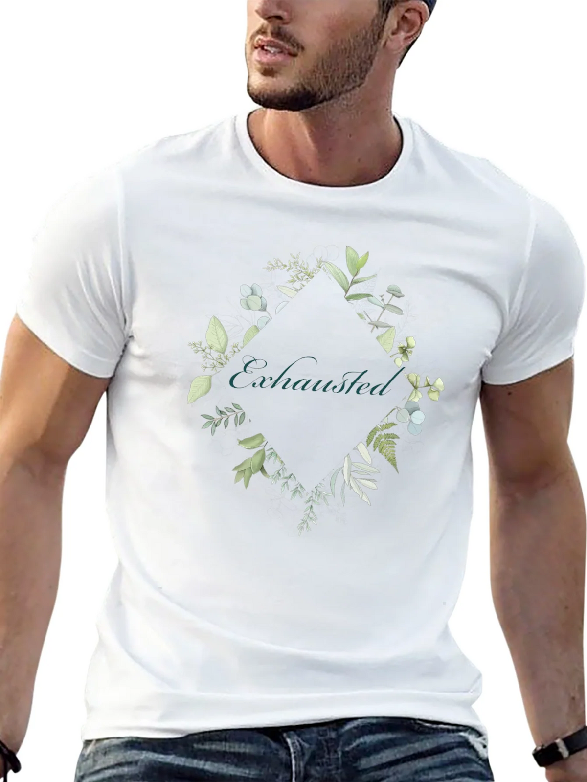 Exhausted Botanical Graphic Tee - Black Cotton Shirt product image 12