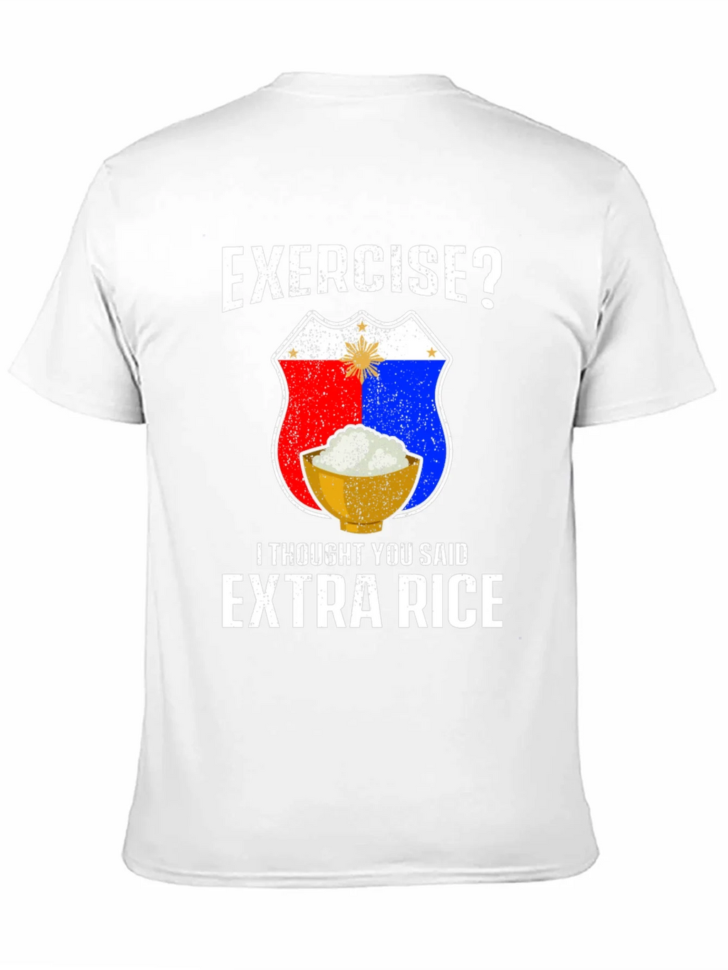 Exercise? Extra Rice Black Graphic T-Shirt product image 10