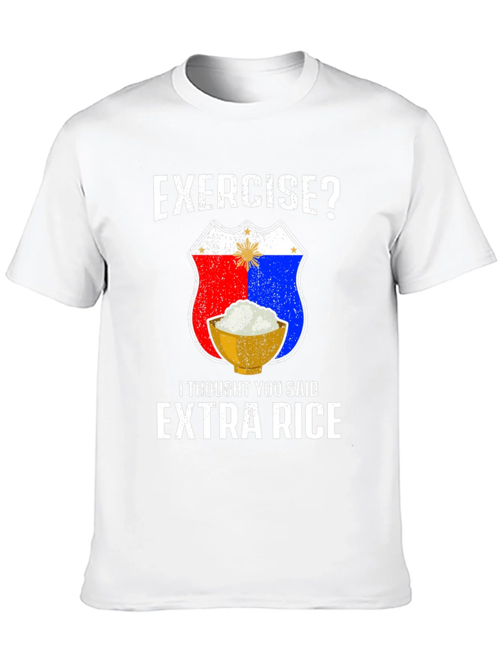 Exercise? Extra Rice Black Graphic T-Shirt product image 9