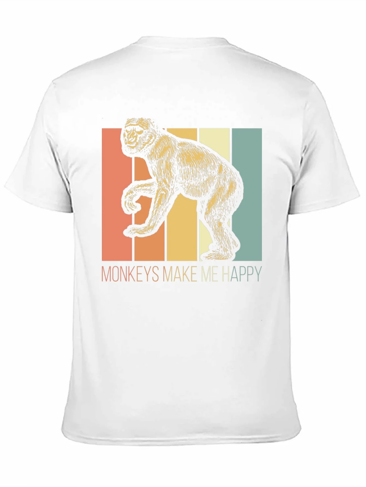 Monkeys Make Me Happy Retro Graphic Tee product image 10
