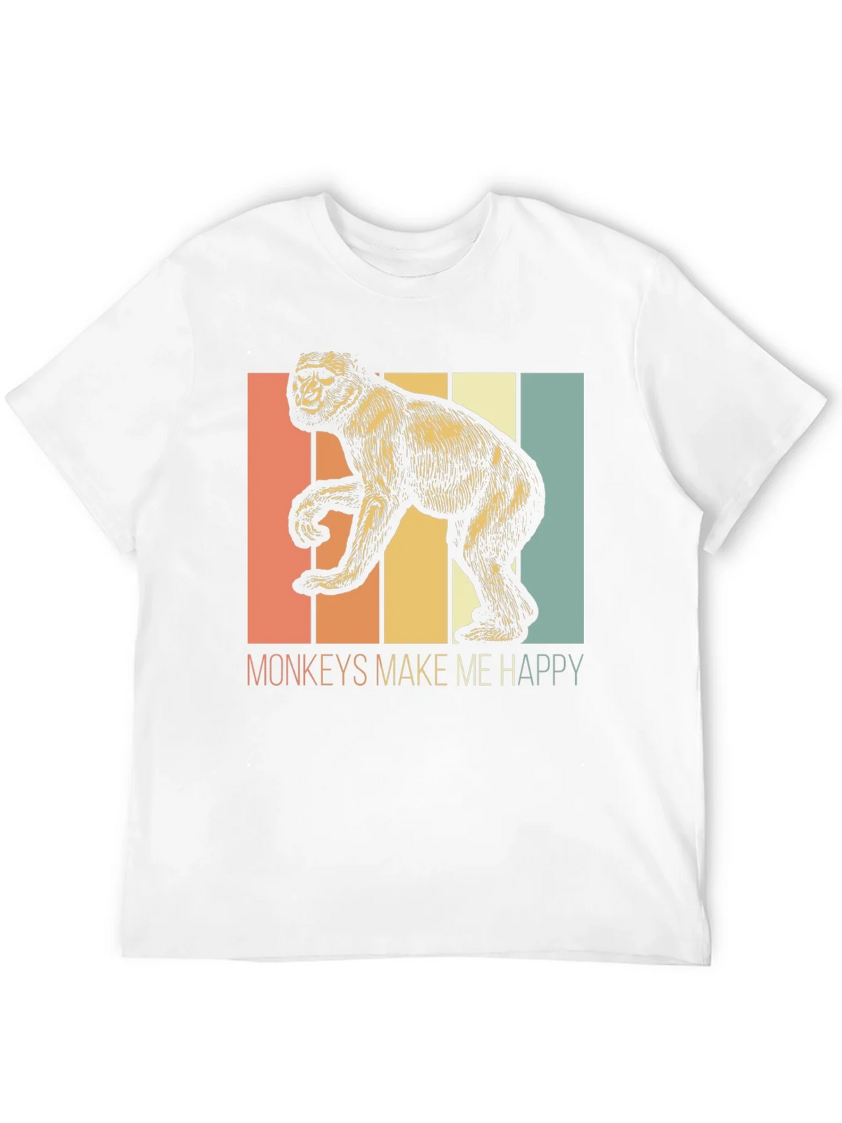 Monkeys Make Me Happy Retro Graphic Tee product image 11