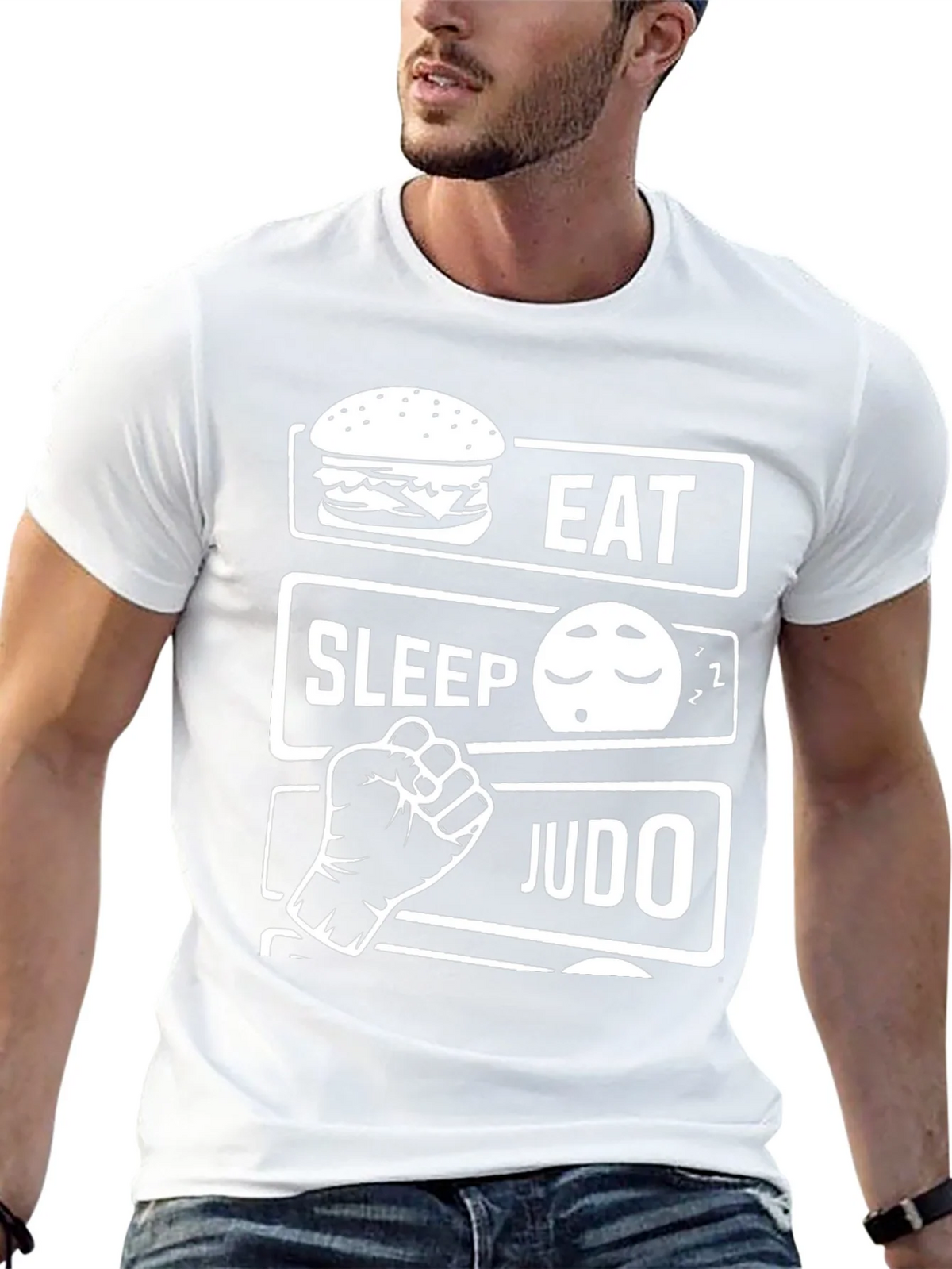 Eat Sleep Judo Black T-Shirt product image 12