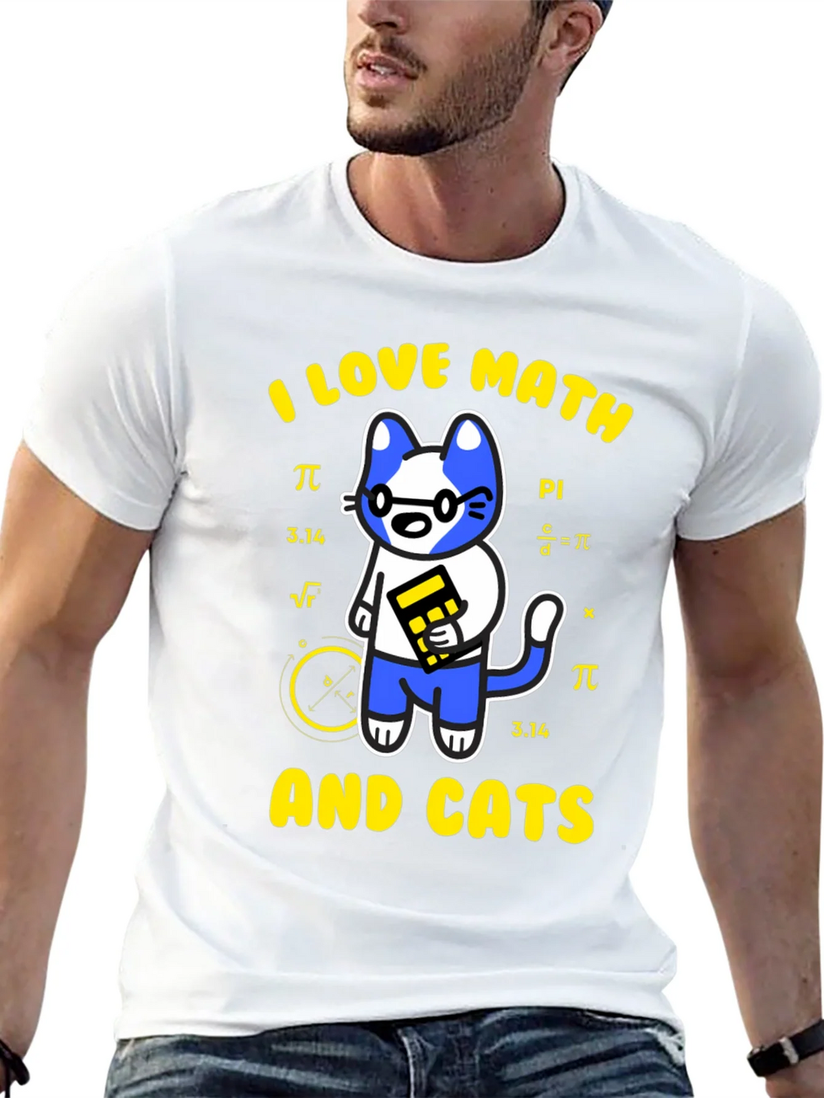 I Love Math and Cats T-Shirt Funny Geek Nerd Tee product image 12