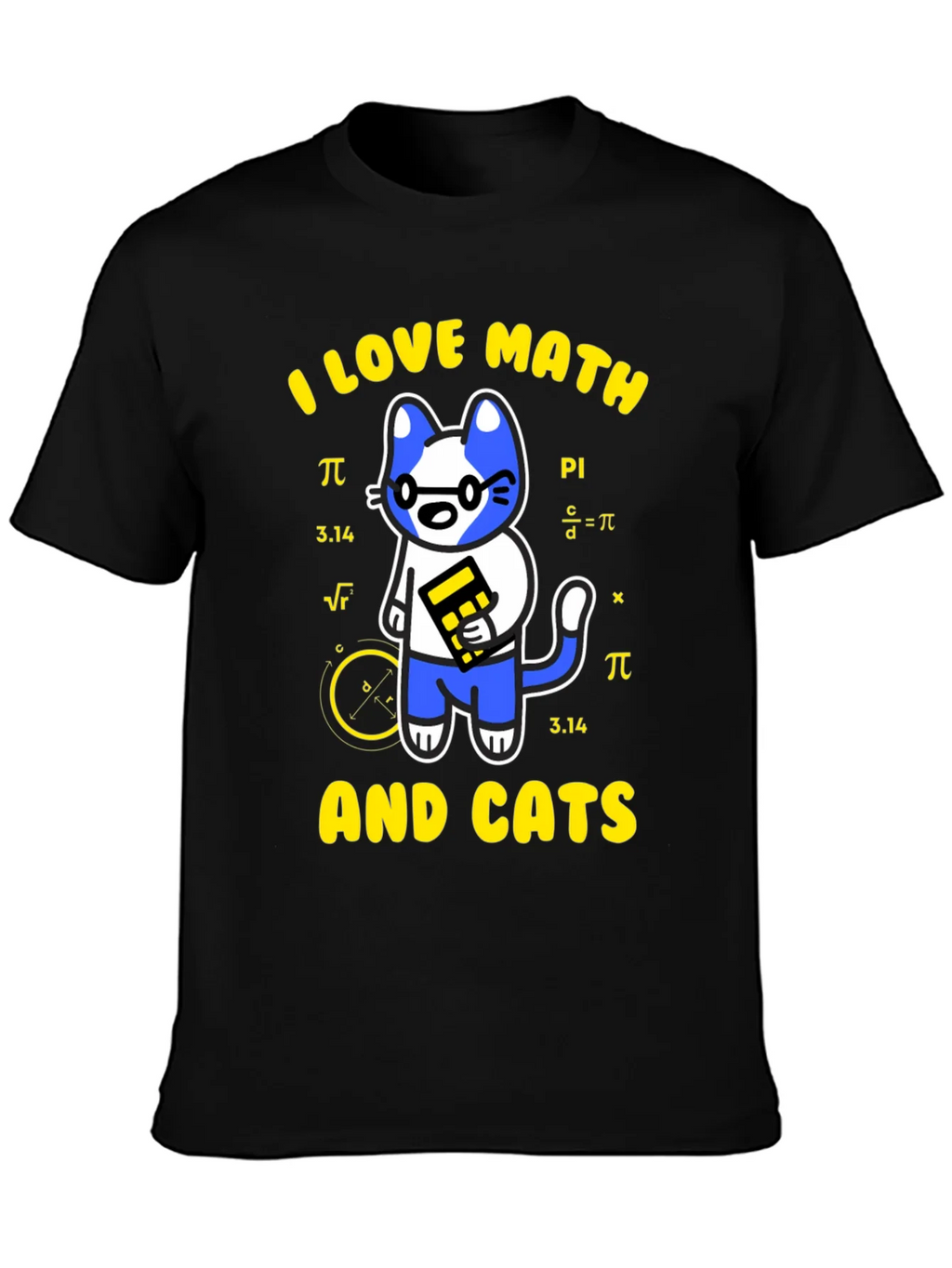 I Love Math and Cats T-Shirt Funny Geek Nerd Tee product image 3