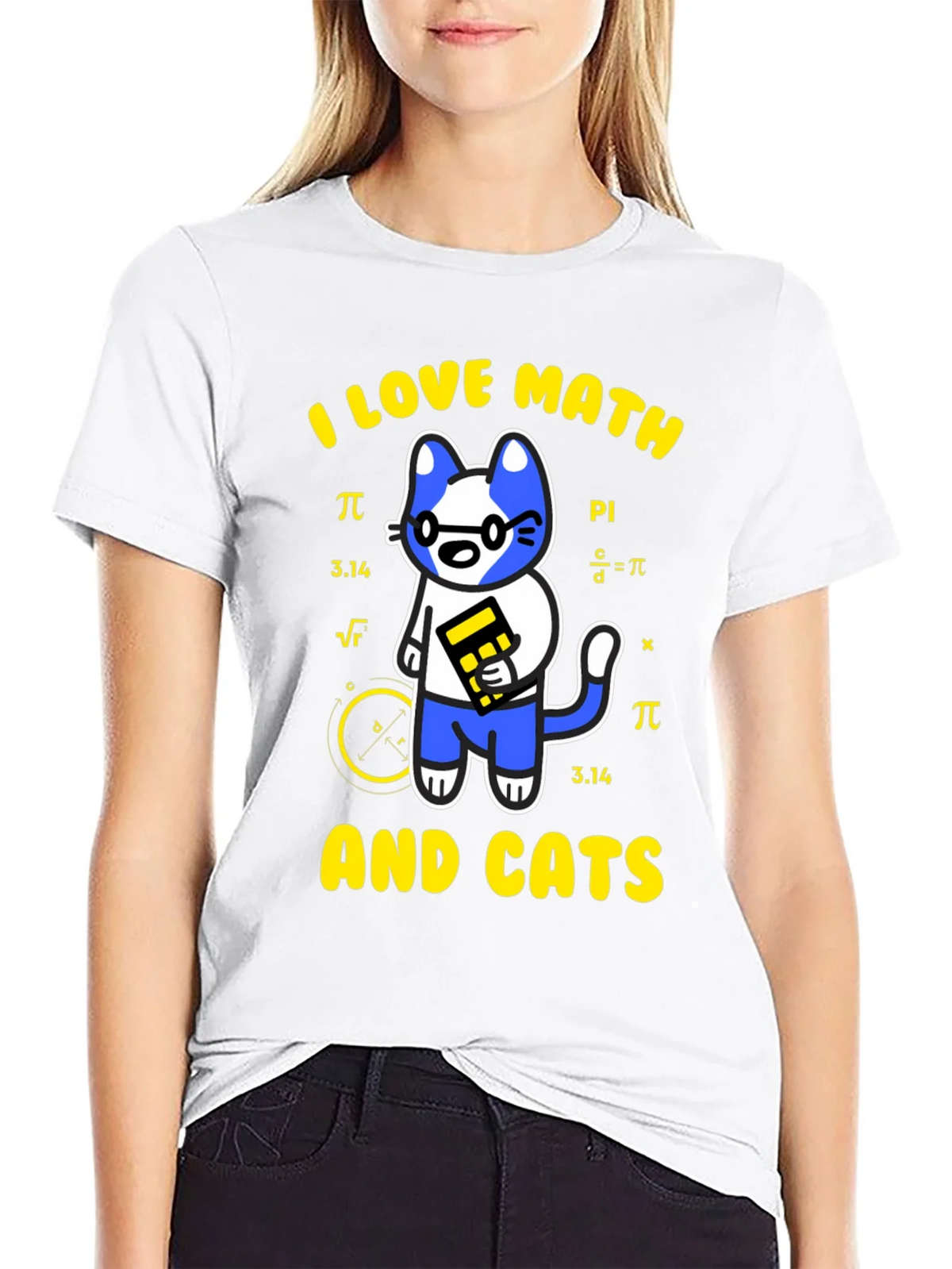 I Love Math and Cats T-Shirt Funny Geek Nerd Tee product image 8