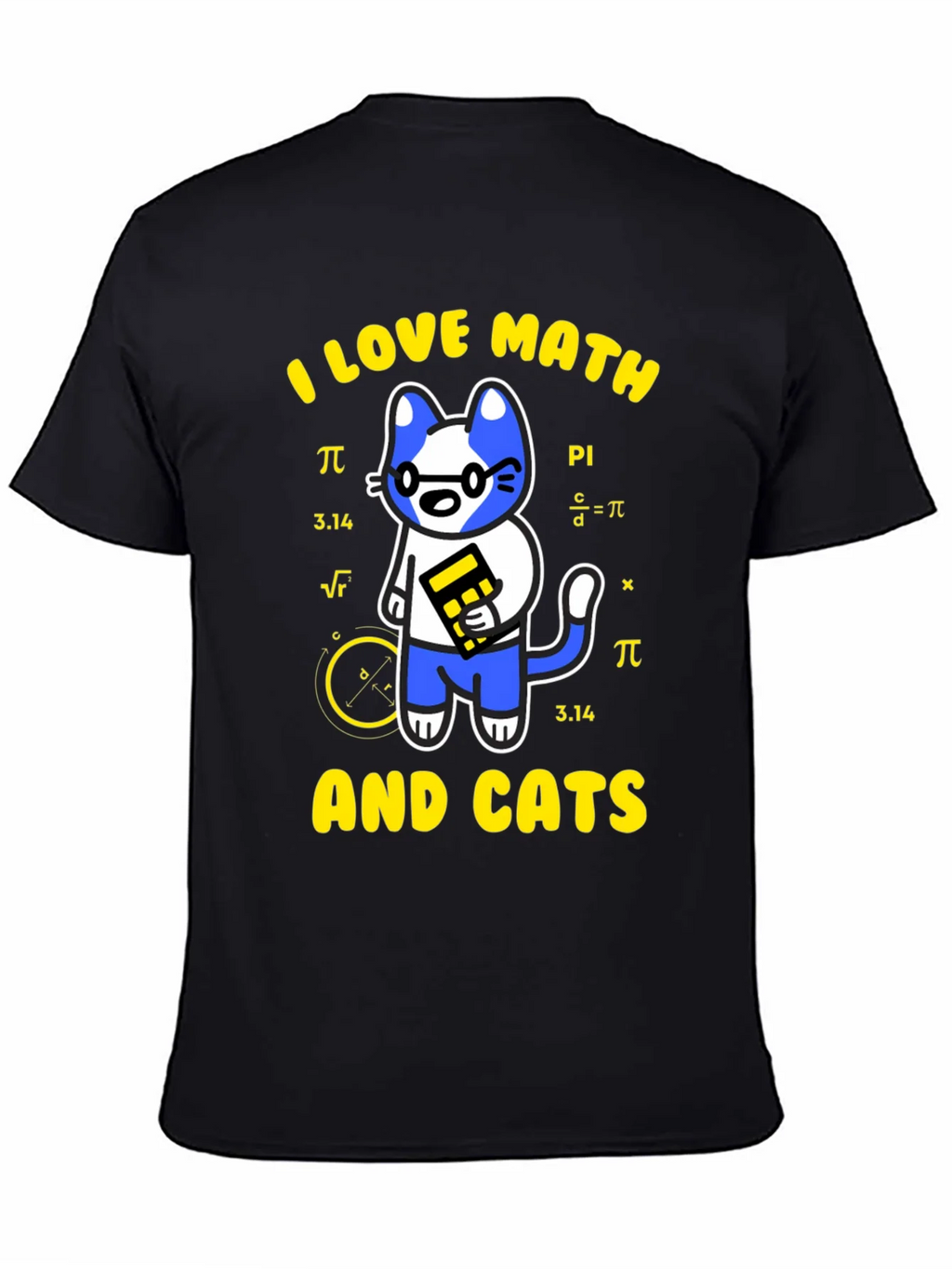 I Love Math and Cats T-Shirt Funny Geek Nerd Tee product image 4