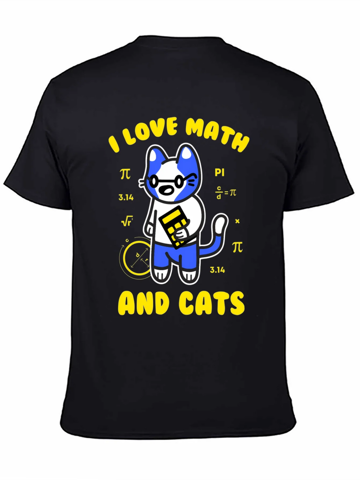 I Love Math and Cats T-Shirt Funny Geek Nerd Tee product image 4