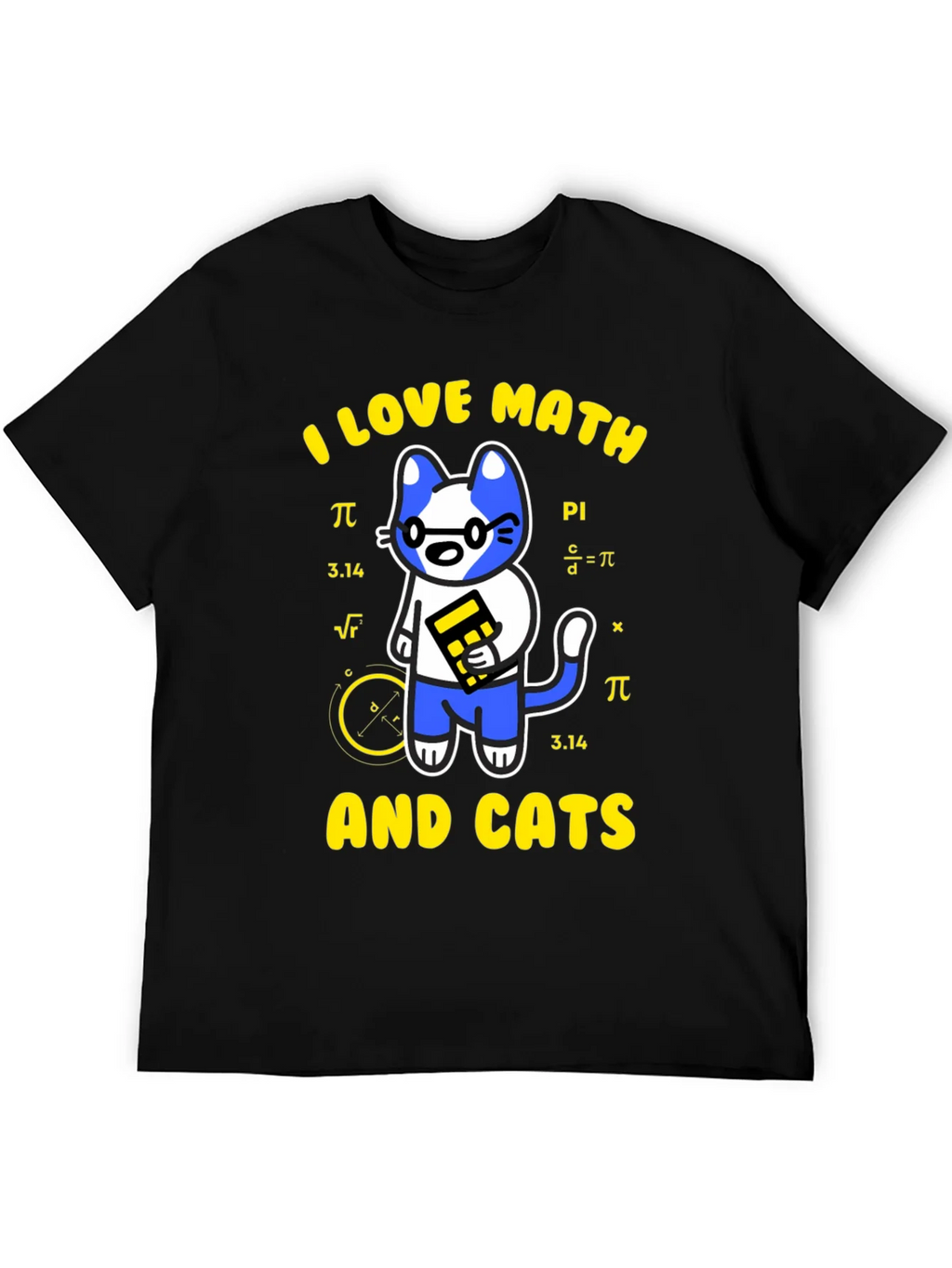 I Love Math and Cats T-Shirt Funny Geek Nerd Tee product image 5