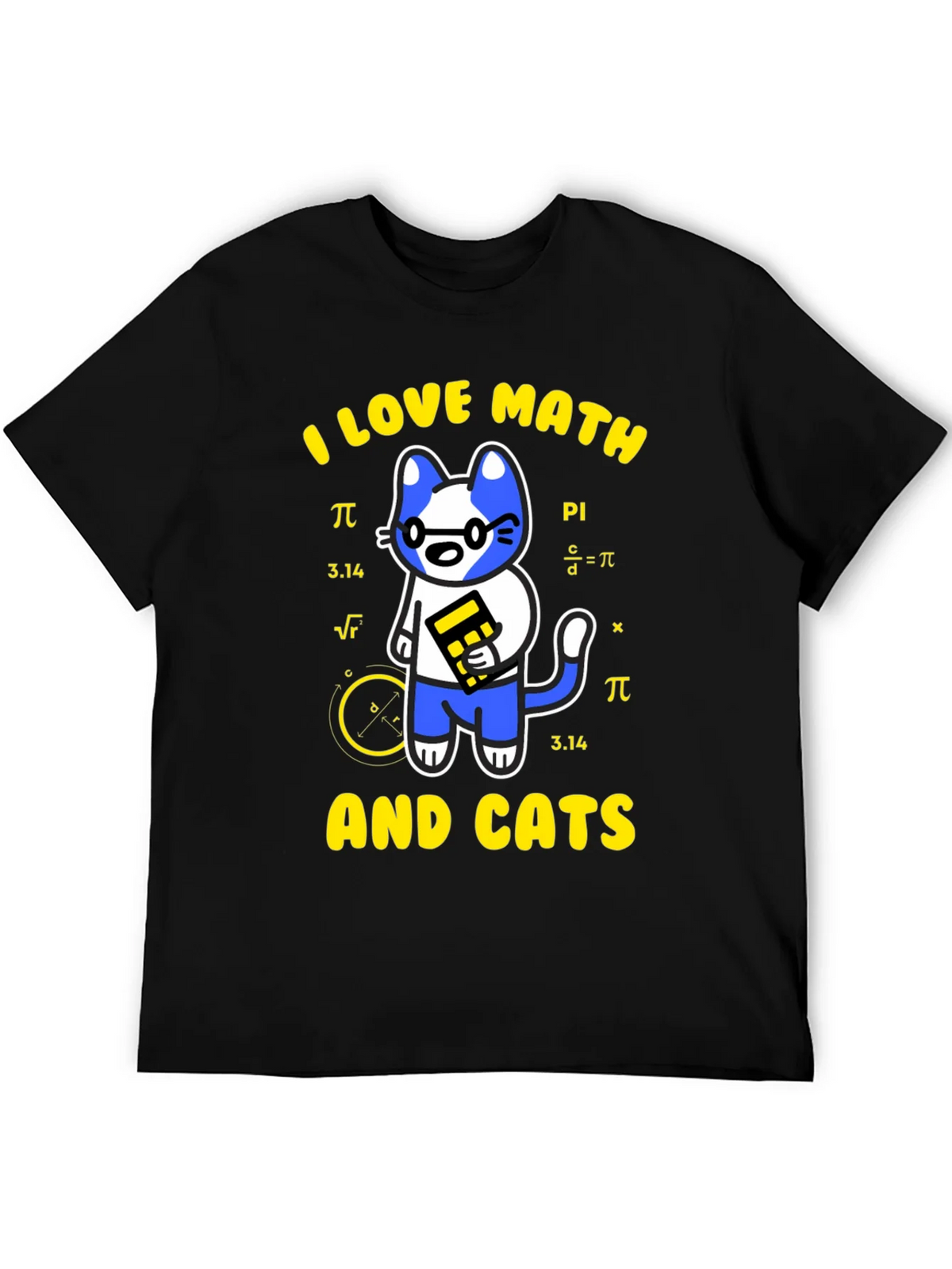I Love Math and Cats T-Shirt Funny Geek Nerd Tee product image 5