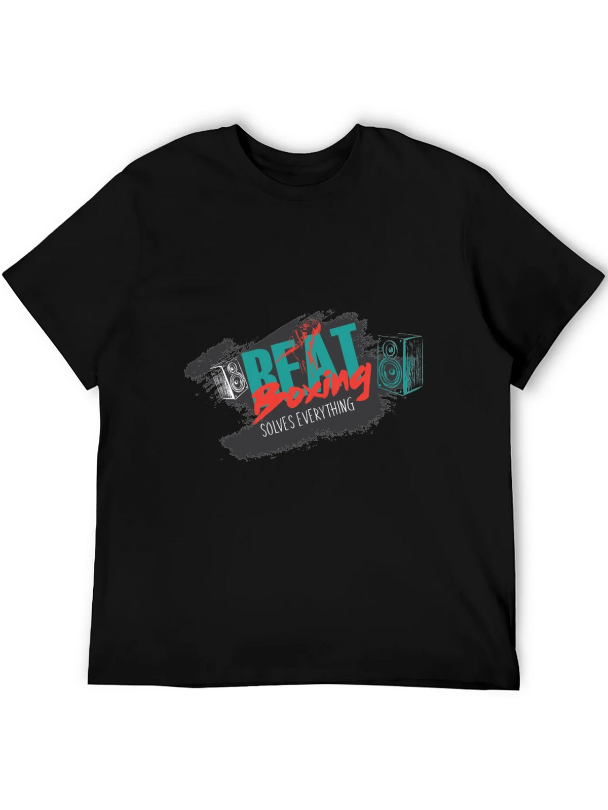 Beat Boxing Solves Everything Black Graphic Tee product image 5