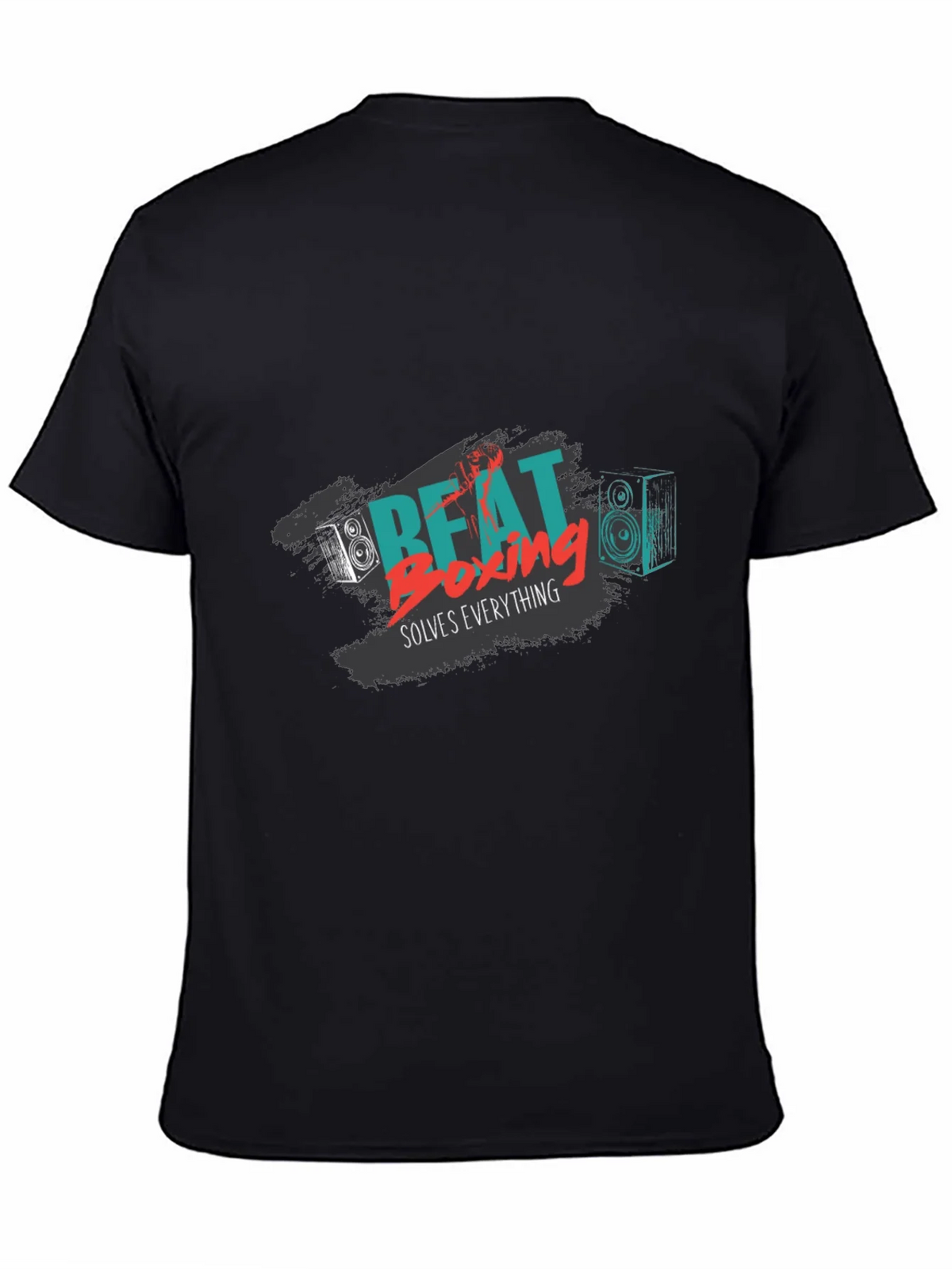 Beat Boxing Solves Everything Black Graphic Tee product image 4