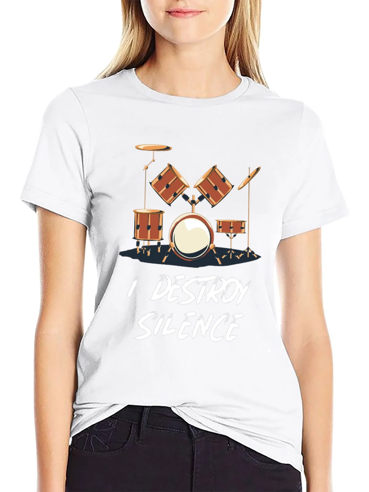 I Destroy Silence Drum Set T-Shirt product image 8