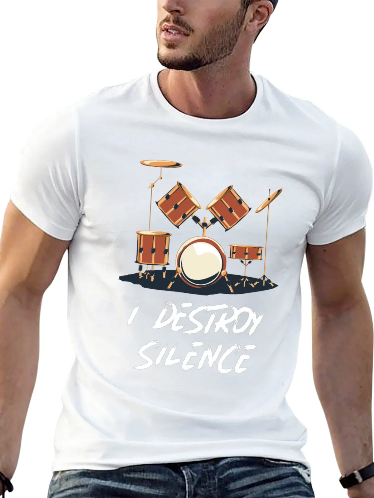I Destroy Silence Drum Set T-Shirt product image 12