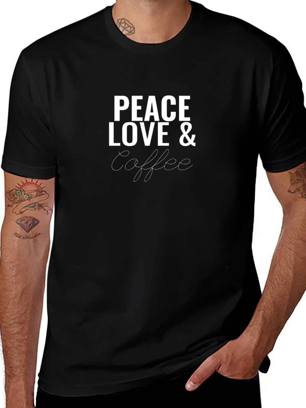 Peace Love & Coffee Graphic Tee - Casual Comfort product image 1