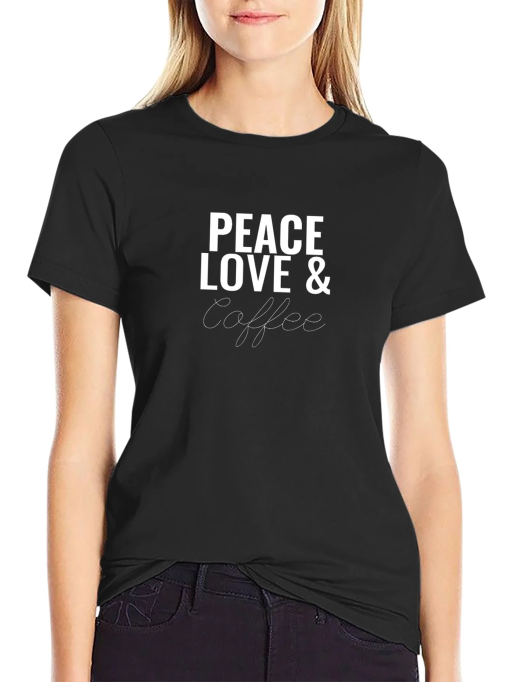 Peace Love & Coffee Graphic Tee - Casual Comfort product image 2