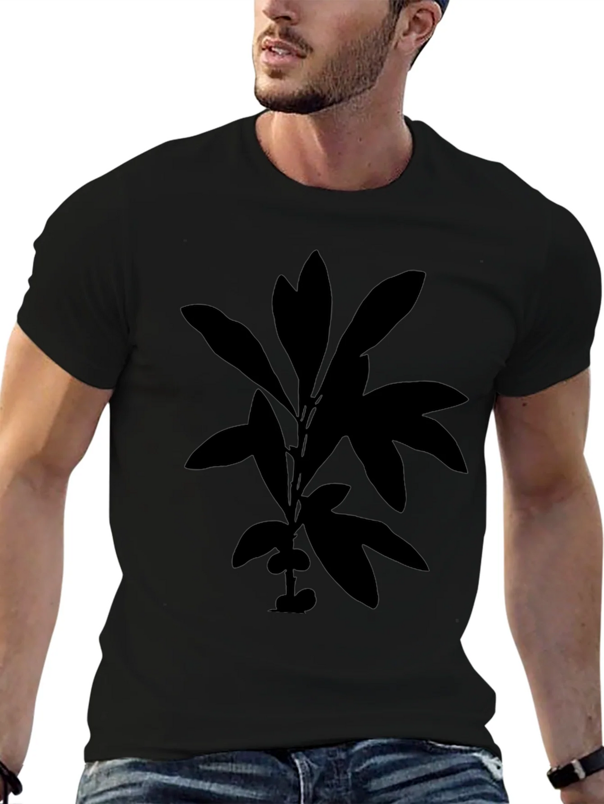 Botanical Silhouette Black T-Shirt product image 6