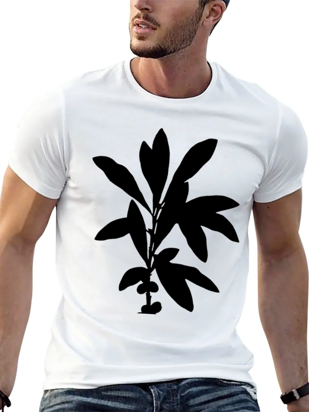 Botanical Silhouette Black T-Shirt product image 12