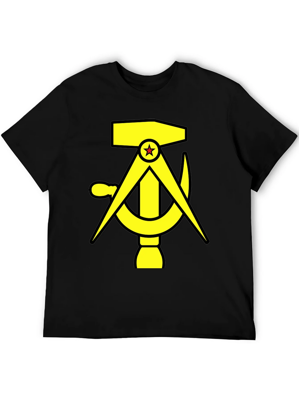 Hammer Compass and Sickle Black T-Shirt product image 5