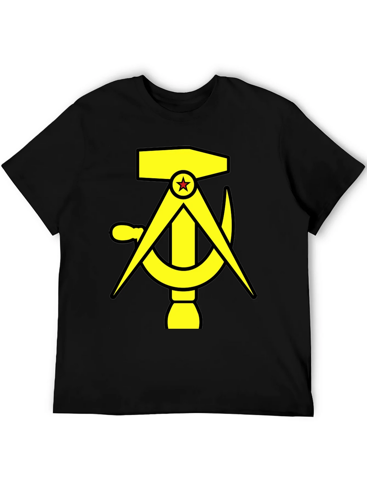 Hammer Compass and Sickle Black T-Shirt product image 5