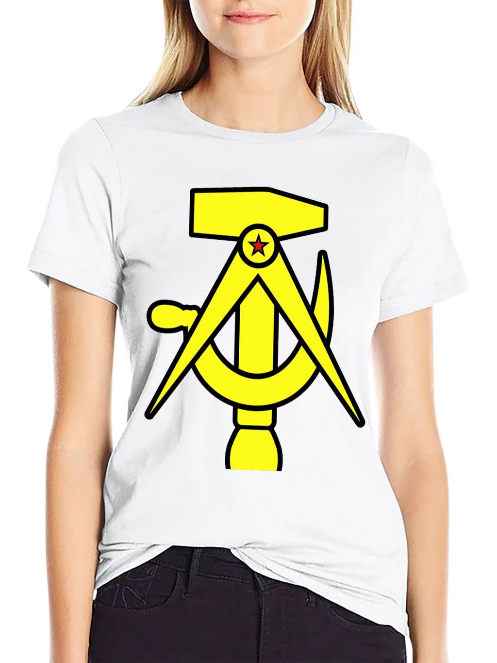 Hammer Compass and Sickle Black T-Shirt product image 8